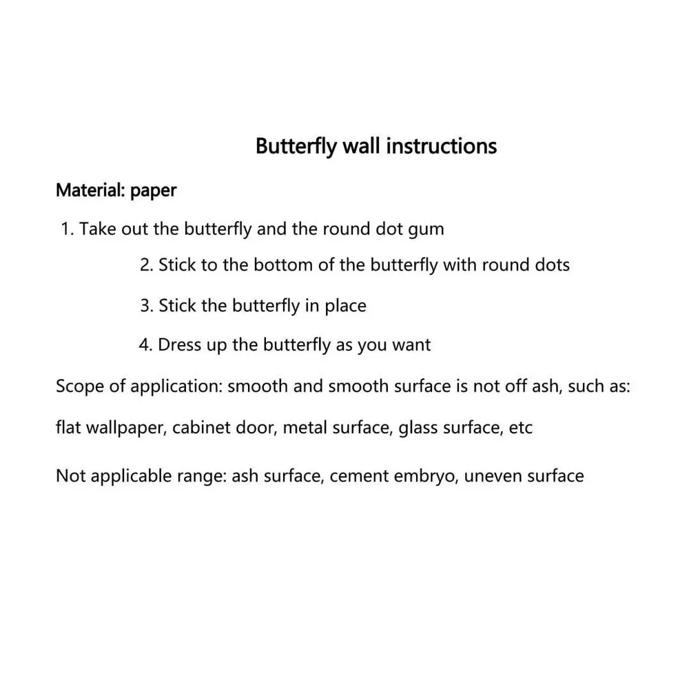 3D Butterfly Stickers Rose Gold 12pc‎ 4.5